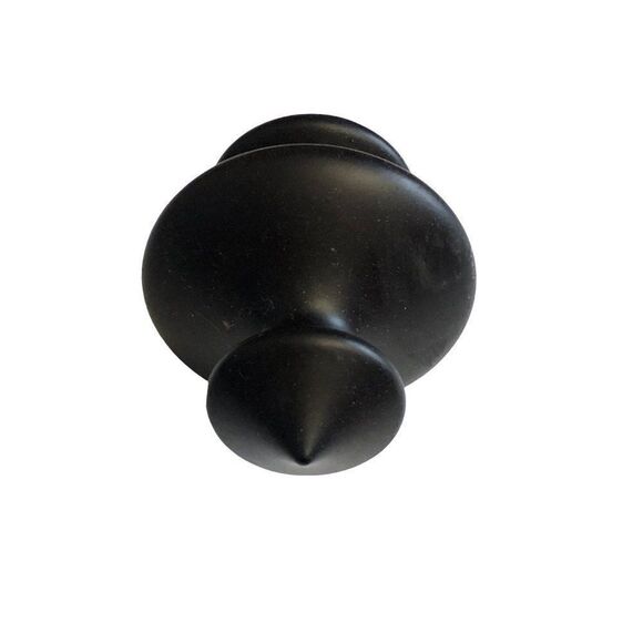Pair of Curtain Drapery Rod End Cap Finials Brushed Metal - Picture 3 of 5